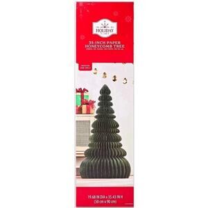 NEW! Holiday Time 35" Tall Green Honeycomb Paper Christmas Tree Holiday Decor